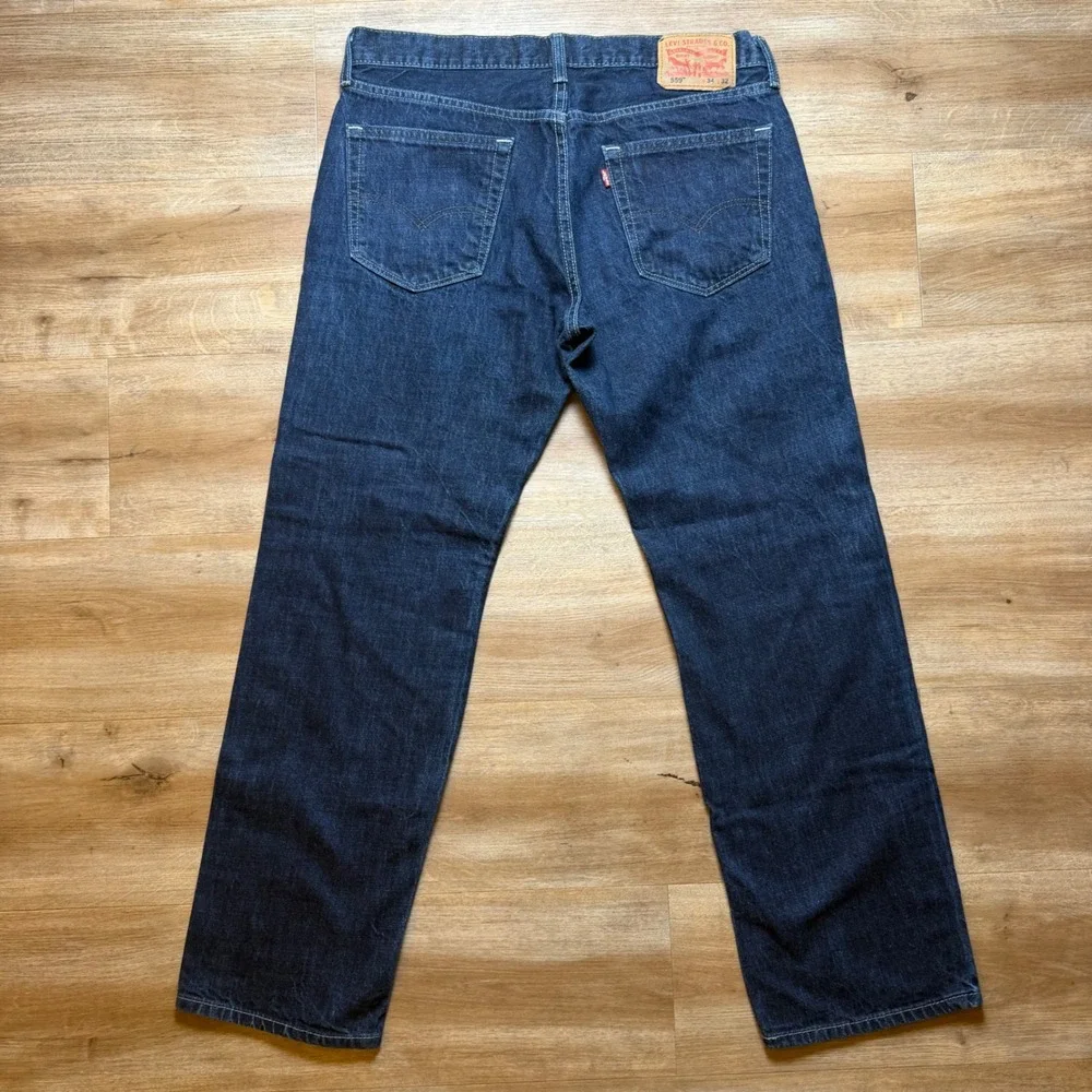 Levi's 559 Relaxed Straight Jeans Mens 34x30 Dark Wash Blue Denim Cotton Skater